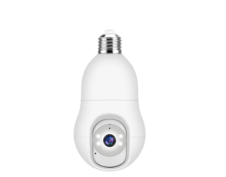 Wireless Light Bulb Security Camera with 4MP Resolution, Night Vision, Two-Way Audio